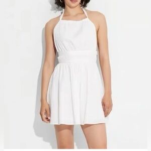 WILD FABLE White Summer Halter Tie Back Dress- Size S